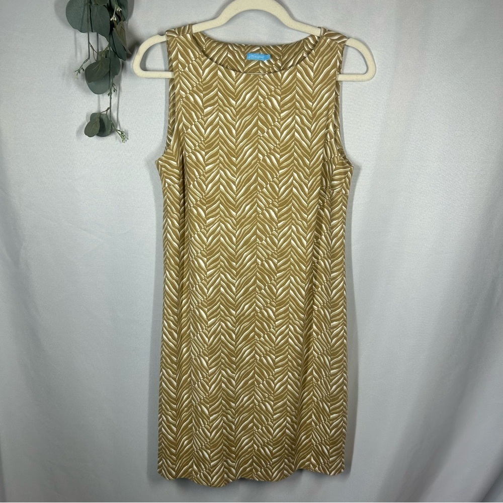 J. McLaughlin | Bainbridge Shift Dress Bronze White Brown Women's Size Small